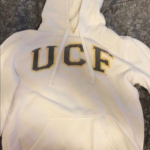 White UCF hoodie.